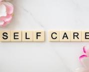 Self care in scrabble tiles